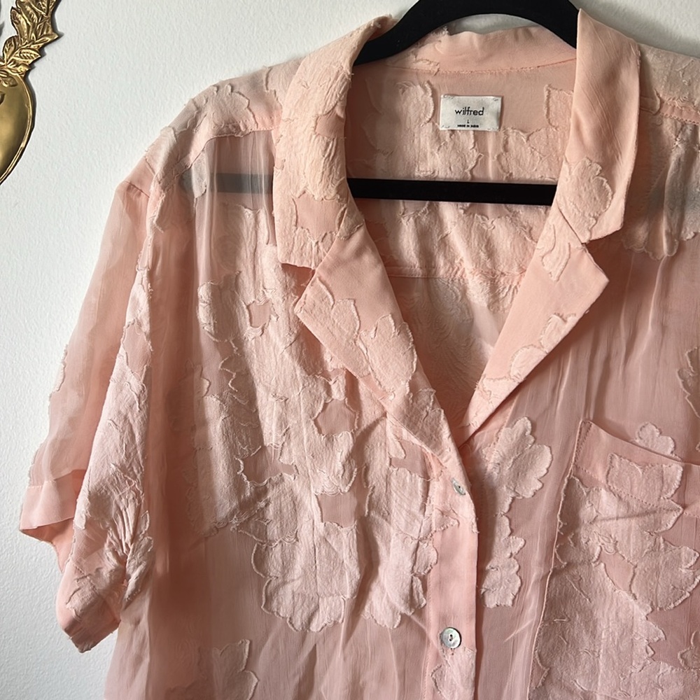 Pink Sheer Wilfred Blouse - Picture 2 of 6